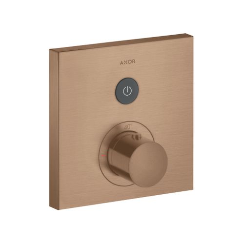 AXOR-HG-AXOR-ShowerSelect-Thermostat-Unterputz-eckig-fuer-1-Verbraucher-Brushed-Red-Gold-36714310 gallery number 1